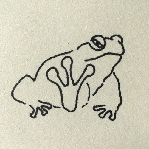 drawing of a frog
