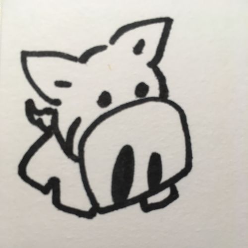 drawing of a pig
